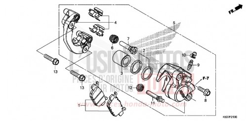 REAR BRAKE CALIPER SH300AG de 2016